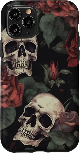 Vista 27 de iPhone 16 Gothic Skull and Roses - Accessorize in Style! Case