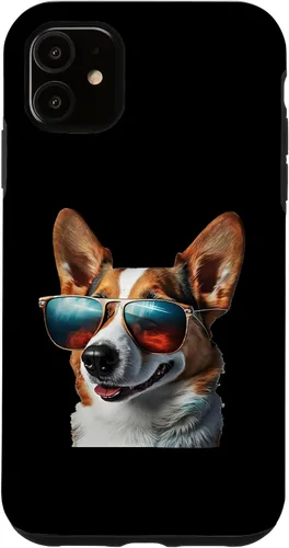 Vista 8 de iPhone 16 Pembroke Welsh Corgi with Sunglasses Case