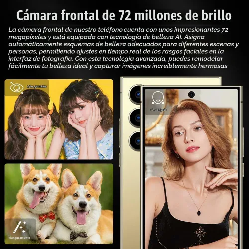 Vista 5 de Teléfonos C24 Ultra Desbloqueados,256GB+8GB Teléfono Celular,6800mAh Gris