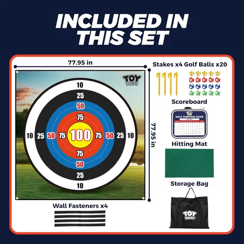 Vista 3 de TOY Life Chipping - Tapetes de práctica de golf, juego de golf, tapete de entrenamiento para interiores y exteriores, para adultos, familia, niños