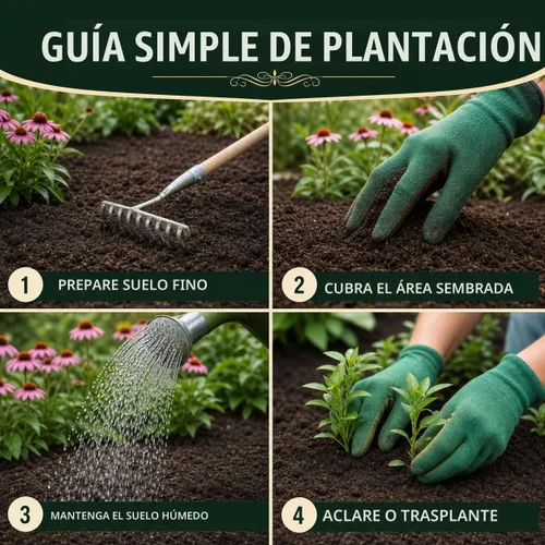 Vista 5 de 100 semillas de Echinacea rosa – Semillas tradicionales sin OMG de equinácea para jardines perennes amigables con los polinizadores
