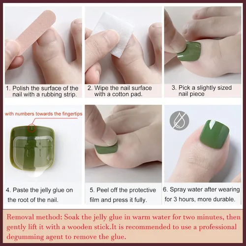 Vista 7 de Uñas postizas a presión francesas blancas, uñas postizas cuadradas cortas, puntas de uñas rosadas, punta de flecha negra, piercing de corazón, uñas