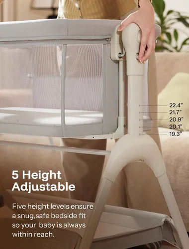 Vista 6 de HARPPA Cuddly Sway - Moisés mecedora 3 en 1 para bebé Guijarro