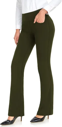 Vista 70 de Safort Pantalones de yoga con entrepierna de 28" 30" 32" 34"más amplios en la parte inferior para botas altas, 4 bolsillos, UPF50+