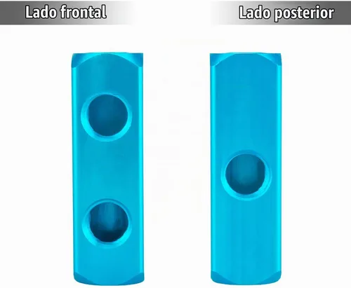 Vista 4 de Colector de aire, Colector de compresor de aire de 2 vías y 5 puertos, Divisor de bloque de colector en línea de manguera de aire de aluminio