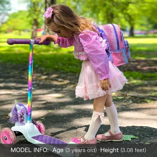 Vista 4 de mibasies Mini mochila para niñas y niños, bolso arcoíris, Púrpura Rainbow 1, Viajar