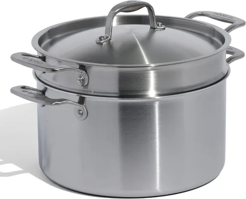 Vista 10 de Made In Cookware - 8 Quart Stainless Steel Stock Pot With Lid (Antique Brass Handle) - 5 Ply Stainless Clad - Professional Cookware - Crafted in
