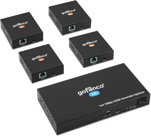 Vista 15 de gofanco Divisor extensor HDMI 4K30Hz 1x2 sobre CAT6/7 (HD14Ext-2P v2.0)