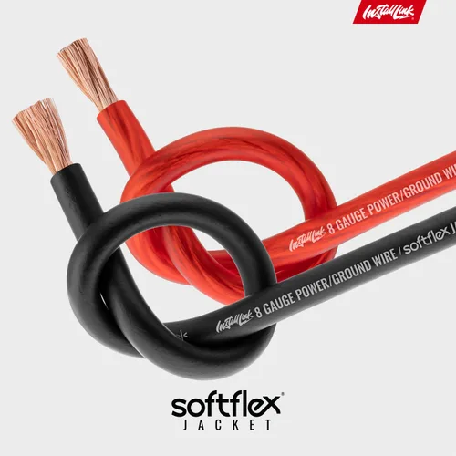 Vista 8 de Install Link Cable de alimentación o tierra de calibre 8 AWG de 25 pies, color rojo, 25 pies negro (50 pies en total), CCA Cable de alimentación