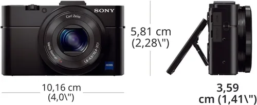 Vista 3 de Sony RX100 II 20.2 MP Cámara digital compacta premium con sensor de 1 pulgada, zapata MI (Multi-Interface) y pantalla LCD inclinable (DSCRX100M2/B)