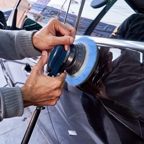 Vista 2 de X AUTOHAUX 5pcs 9-10 pulgadas azul cielo microfibra cera de coche pulido capó cubierta de almohadilla de pulido