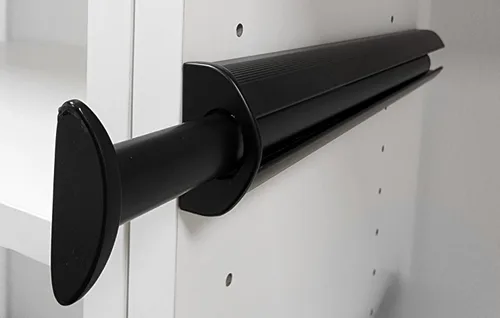 Vista 5 de TAG Hardware - Barra de valet de 11 3/4 pulgadas de largo para armario (negro)