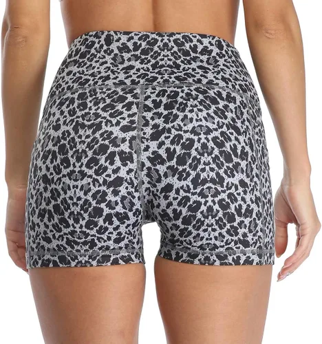 Vista 4 de Tienda Essentials Womens Workout Athletic Shorts Plus Size Print Gym Running Biker Shorts with Pockets