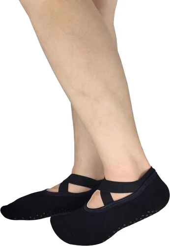 Vista 5 de Toes&Feet Calcetines acolchados acolchados antideslizantes para mujer, para yoga, pilates, ballet, barre piyo