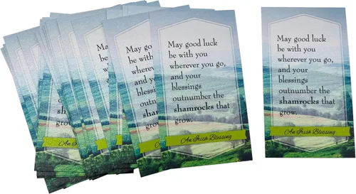 Vista 2 de Westmon Works Irish Blessing Holy Card Set a granel con oración de Irlanda, paquete de 25 Printed On Sturdy Cardstock Perfect For Sharing At