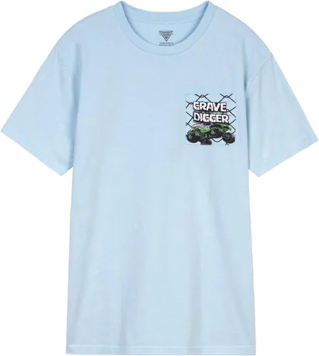 Vista 9 de Camiseta Monster Jam para Adultos Grave Digger El Toro Loco Megalodon Excavador de tumbas negro