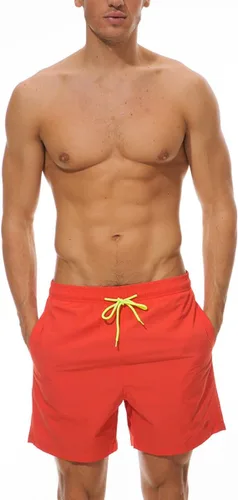 Vista 5 de Gopune Traje de baño corto de playa de secado rápido para hombre con forro de malla