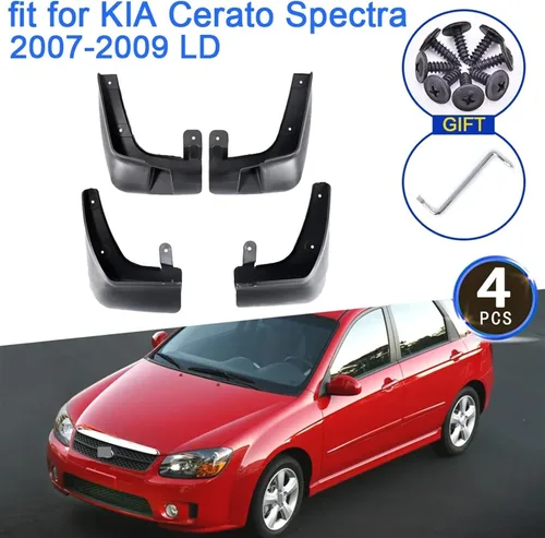 Vista 2 de Accesorios para guardabarros de coche para kias Cerato Spectra 2007 2008 2009 LD barro flaps Splash Guards Flap guardabarros guardabarros ruedas