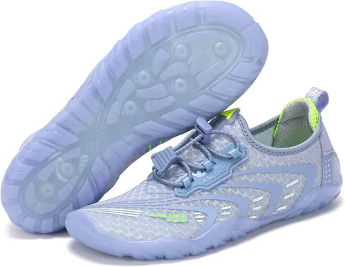 Vista 2 de ANLUKE Zapatos de agua para hombre y mujer, zapatos de natación, zapatos acuáticos, de secado rápido, para playa, surf, deportes acuáticos