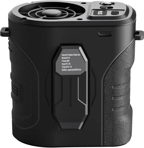 Vista 10 de Ventilador de cintura recargable de 10000 mAh, ventilador portátil con más de 24 horas de tiempo de trabajo, 15000 RPM fuerte flujo de aire