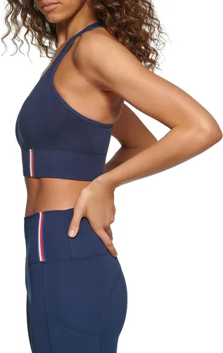 Vista 3 de Tommy Hilfiger Performance Racerback Seamless Longline Sports Bras for Women