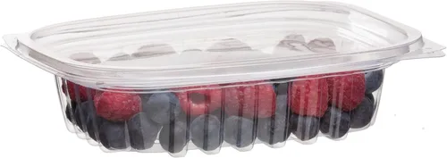 Vista 10 de ECO PRODUCTS Contenedores de delicatessen compostables de 8oz transparentes rectangulares con tapas, paquete de 100, para preparación de comidas