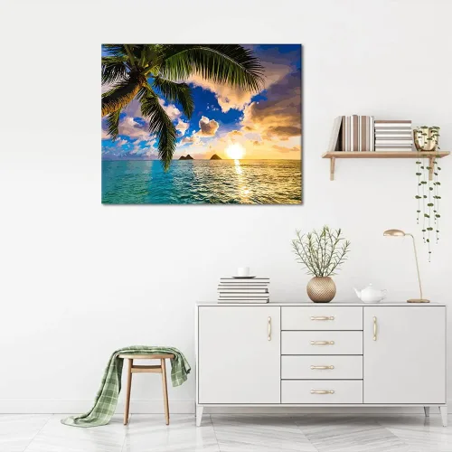 Vista 2 de TISHIRON Pintura por números para adultos, niños, playa y adultos, pintura por números, pintura de paisajes de playa azul, manualidades, kits