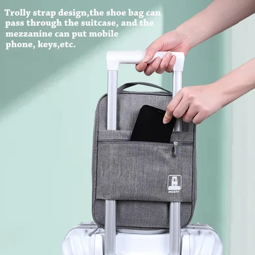 Vista 4 de Li'segarote Bolsas de zapatos para viajes, paquete de 6 bolsas grandes multicolor para zapatos para hombres y mujeres, bolsa organizadora de zapatos