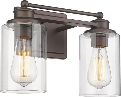 Vista 11 de HWH - Lámpara de tocador cromada con 5 luces sobre espejo, lámpara de pared moderna para baño, 37 pulgadas, acabado cromado, 5HLT63B-5W CH