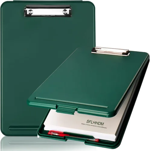 Vista 13 de Portapapeles con almacenamiento, portapapeles de almacenamiento con clip, portapapeles plegables para enfermeras, para papeles de 8.5x11, estuches