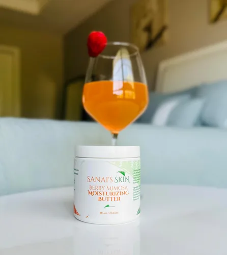 Vista 2 de Sanai's Skin Mantequilla corporal hidratante Mantequilla hidratante de bayas y mimosa Hidratante y nutritiva para piel normal a seca Manteca
