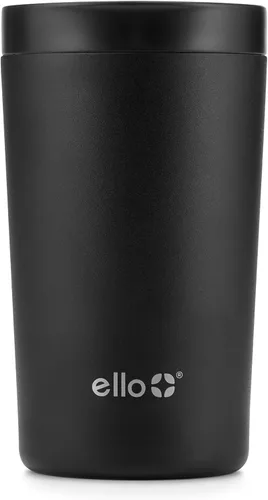 Vista 8 de Ello Jones - Taza de viaje de acero inoxidable aislada de 11 oz con tapa deslizante a prueba de fugas, taza pequeña de café de porción única