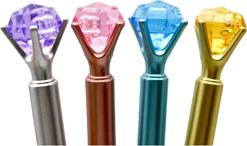 Vista 3 de 12 bolígrafos novedosos con diamantes brillantes y elegantes bolígrafos de gel femeninos para niños, escuela, oficina, fiesta, día de nacimiento