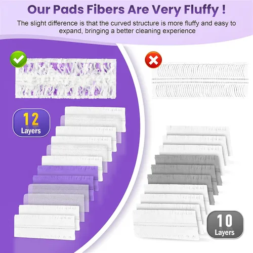 Vista 5 de Paquete de 12 repuestos desechables para mopa eléctrica Swiffer