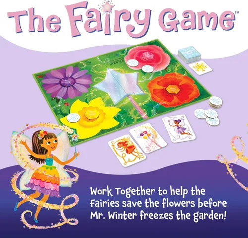 Vista 2 de Juego de hadas premio de juego cooperativo de lógica de Peaceable Kingdom y suerte para niños Enchanting matching game—collect fairy cards and
