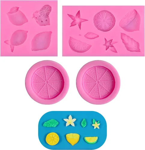 Vista 14 de Molde de silicona de limón con 15 cavidades, molde de mousse para hornear, bandeja de hornear con forma de fruta para postres, chocolates, dulces