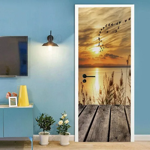 Vista 89 de Calcomanías 3D para puerta, murales para despegar y pegar, papel tapiz de caballo, calcomanías autoadhesivas extraíbles de PVC, impermeable, póster