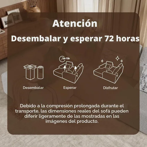 Vista 9 de MCombo Sofás modulares sin hueso de 105 pulgadas para sala de estar, sofá cama modular modular convertible, sofá cama con cojín similar al látex