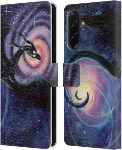 Vista 258 de Head Case Designs Officially Licensed Carla Morrow Galactic Entrancement Dragons Leather Wallet Case Compatible with Samsung Galaxy A07 4G