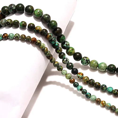 Vista 2 de 100 cuentas de piedra natural de 0.315 pulgadas (0.315 in), piedras preciosas redondas sueltas, piedra de energía curativa para hacer pulseras, 100