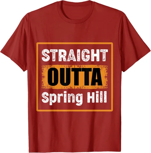 Vista 15 de Straight Outta Spring Hill Tennessee USA - Camiseta de humor vintage, Negro