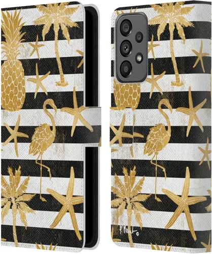 Vista 7 de Head Case Designs Officially Licensed Paul Brent Agate Mermaid Coastal Leather Wallet Case Compatible with Samsung Galaxy A73 5G (2022)