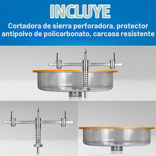 Vista 2 de Jonard Tools AHC-10, Sierra de Corona Redonda de Grado Profesional, Incluye Protector contra Polvo y Estuche, Corta Madera Contrachapada, Paneles