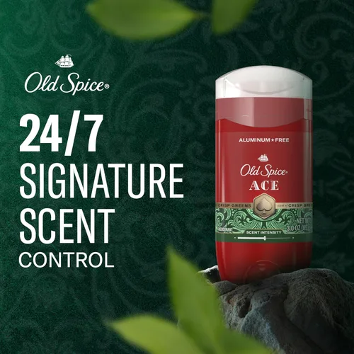Vista 3 de Old Spice Desodorante sin aluminio para hombres, protección contra olores 24/7, aroma característico 24/7 y frescura duradera, se pone limpio, as