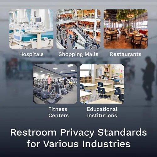 Vista 7 de VIZILOK Cerradura de puerta comercial para privacidad del baño, seguridad, indicador de ocupación vacante estándar en cromo satinado, grado ANSi 2