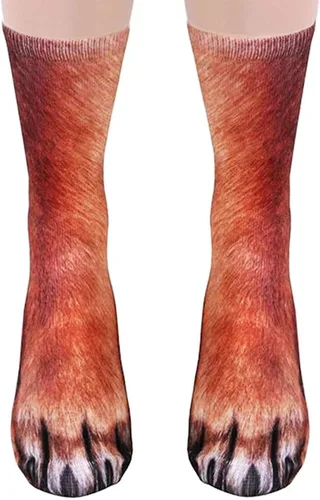 Vista 2 de 2 pares de calcetines divertidos, regalos para adultos, adolescentes, niños y niñas, calcetines de patas de animales novedosos