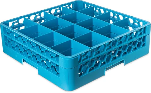 Vista 2 de Carlisle FoodService Products Opticlean - Estante para vasos de 16 compartimentos con 1 extensor para cocinas y restaurantes, plástico, 19.875 x