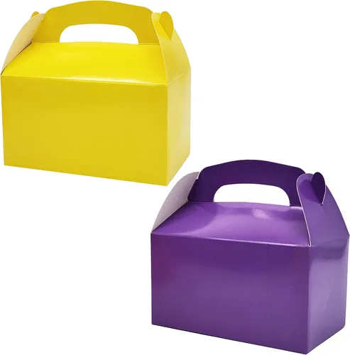 Vista 3 de The Dreidel Company Cajas de golosinas a dos aguas, recuerdos de fiesta, caja de 6.25 x 3.5 x 3.5 pulgadas, paquete de 25 (surtido)