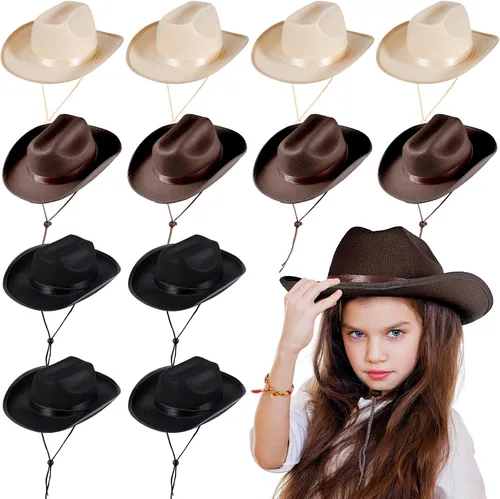 Vista 16 de Hercicy Sombreros de vaquero para niños pequeños, sombrero de vaquera para niños y niñas, accesorios de disfraz de bebé, suministros de fiesta