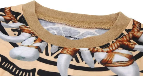Vista 3 de AmzBarley Conjunto de camisa y pantalones de manga de tatuaje para niños, fiesta temática de aventura oceánica, disfraz de Navidad y Halloween
